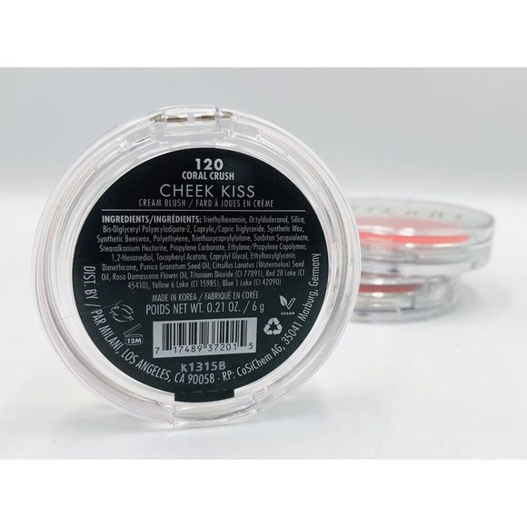 3x Milani Cheek Kiss Cream Blush CORAL CRUSH FCB220-120, 0.21 oz Each - Picture 3 of 7